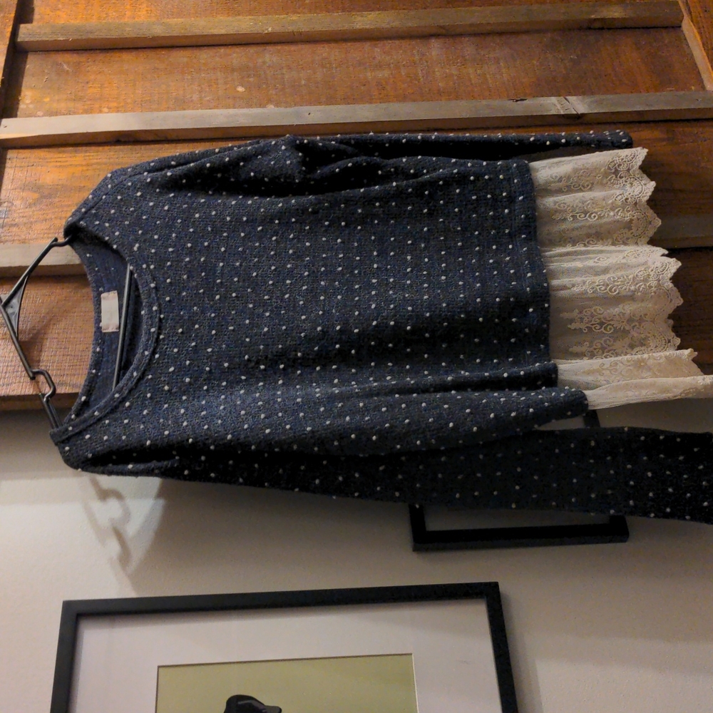 Altard State Polkadot + Lace Sweater Large